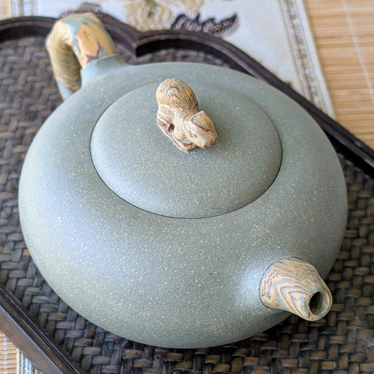 Squirrel Yixing Teapot, Dou Qing Clay, Clay Kneading Technique 230ml